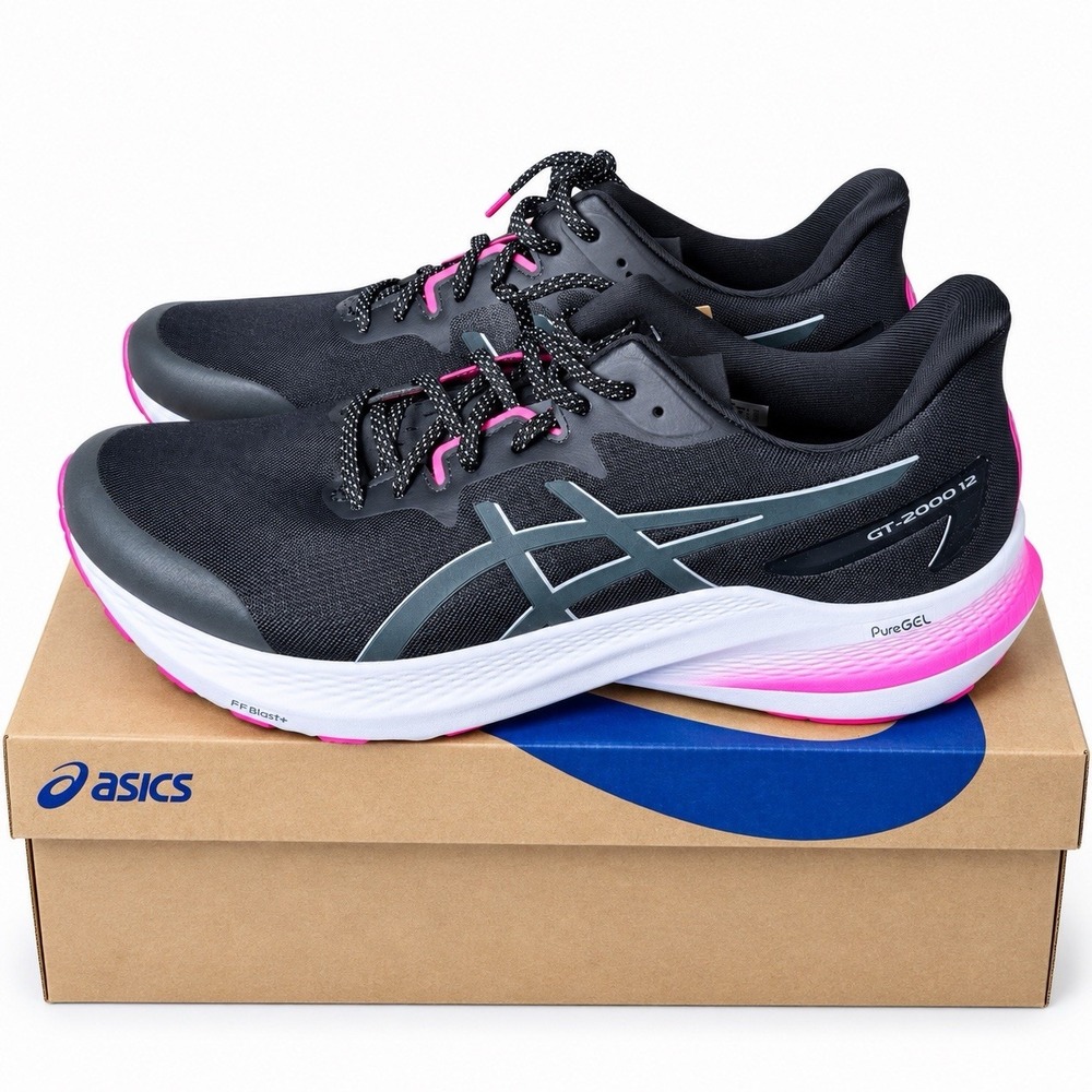 ASICS GT-2000 12 Lite-Show Low Black Pure Silver - 1011B766-001 Men's Size 14